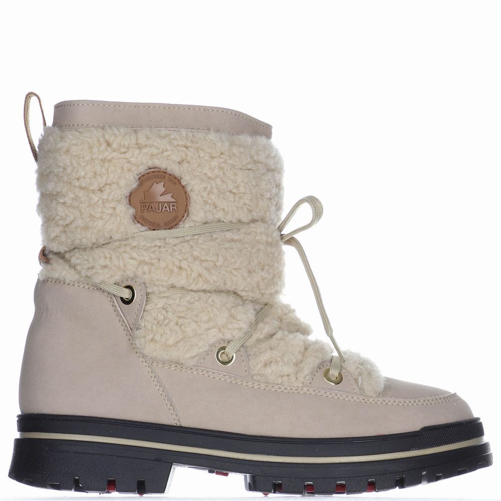 Beige Women\'s Pajar Maxine Ice Gripper Winter Boots | QRV9770XP