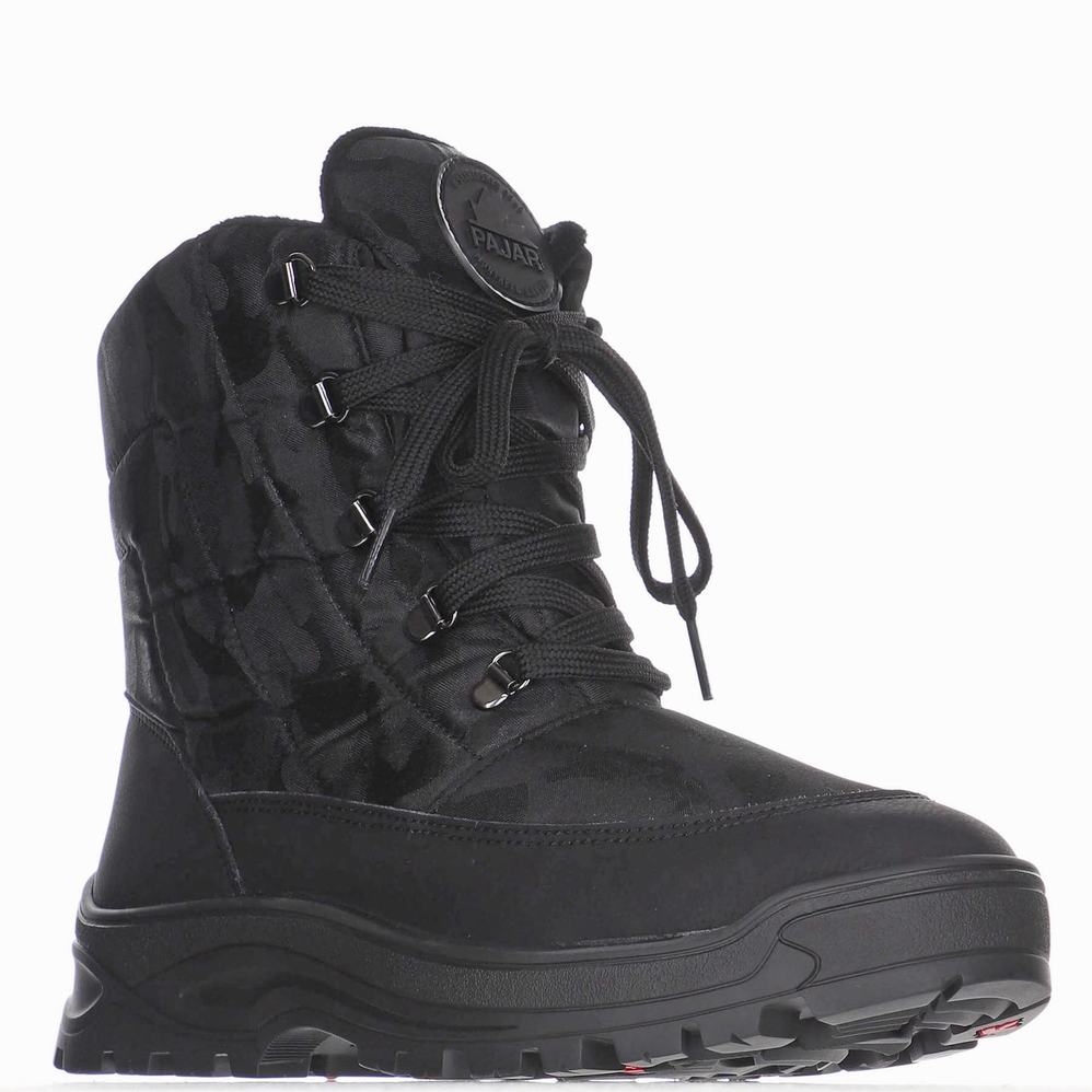 Black Camo Men's Pajar Trigger Ice Gripper Winter Boots | KOZ8034ZY