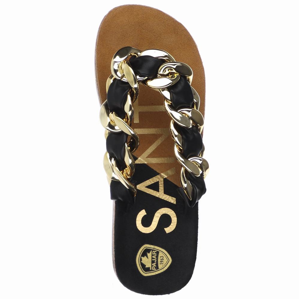 Black Gold Women's Pajar Aruba Cadena Grande Sandals | SXZ2118WV