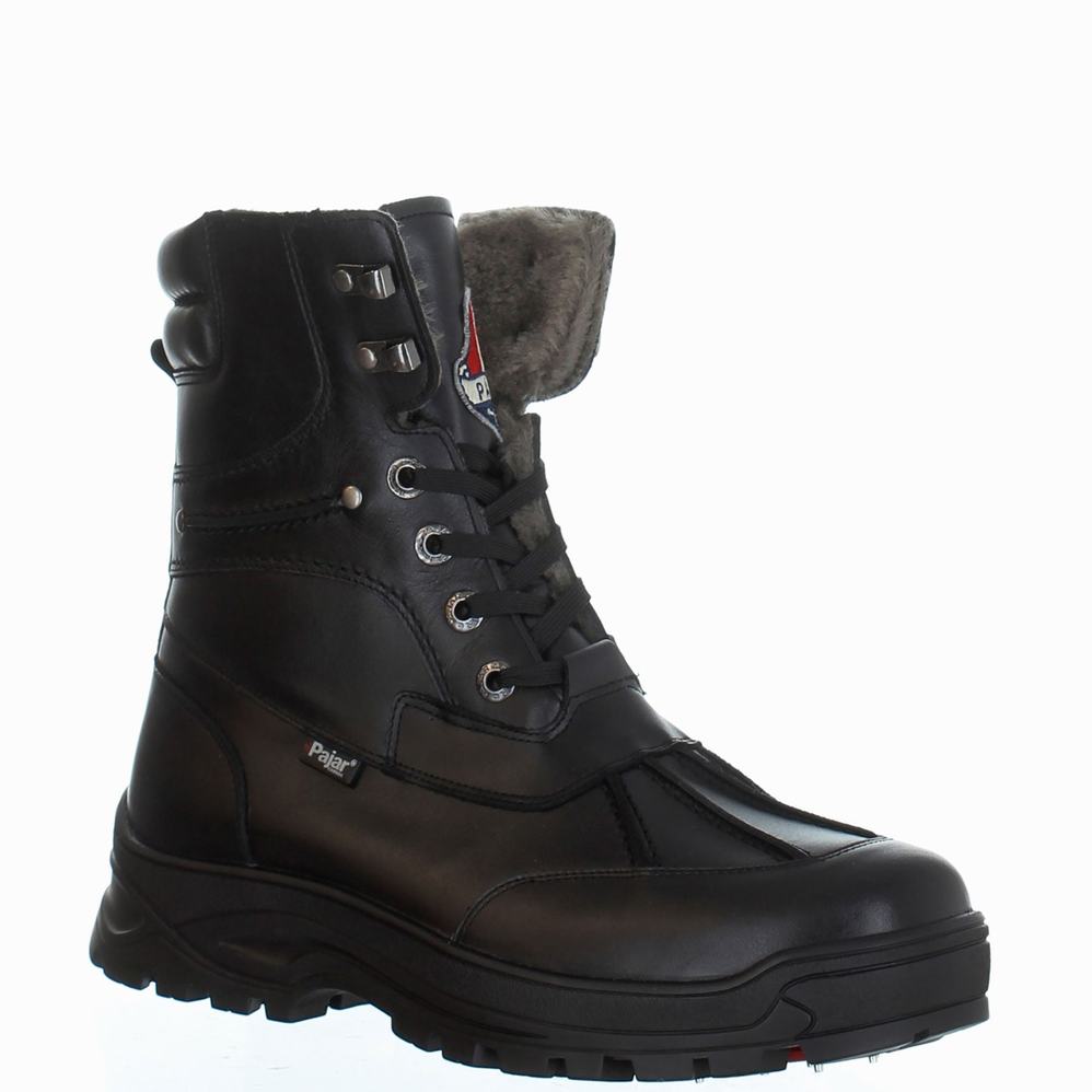 Black Men's Pajar Carrefour G Ice Gripper Winter Boots | UBR5895VI