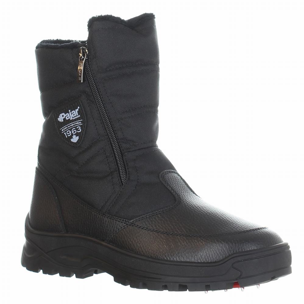 Black Men's Pajar Mirko Ice Gripper Snow Boots | RSJ8047OB