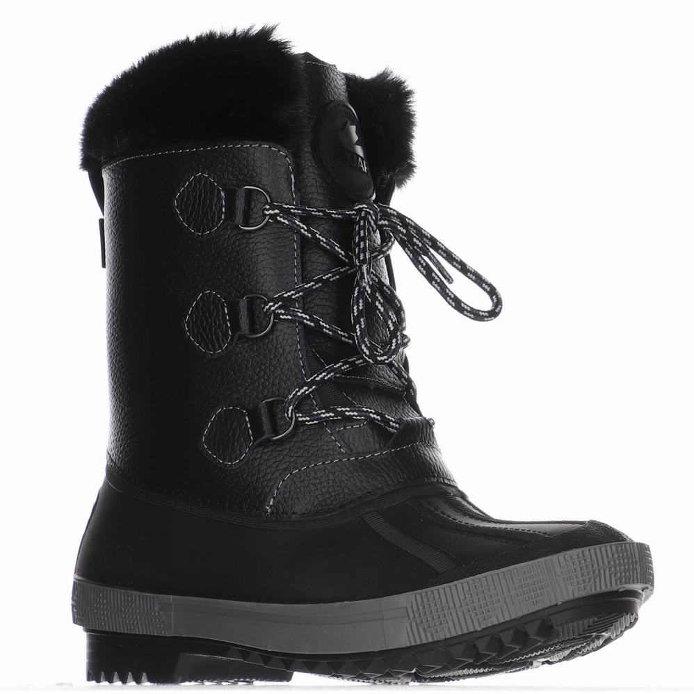 Black Men's Pajar Oscar Ice Gripper Snow Boots | OSK6037EN