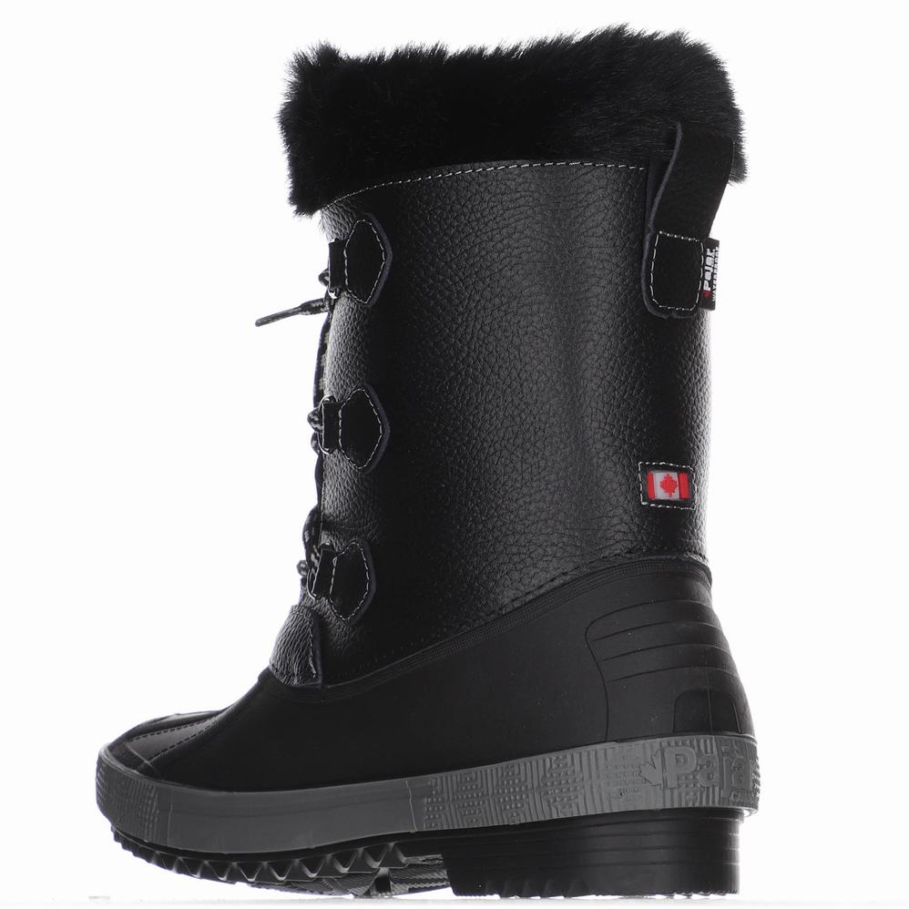 Black Men's Pajar Oscar Ice Gripper Snow Boots | OSK6037EN