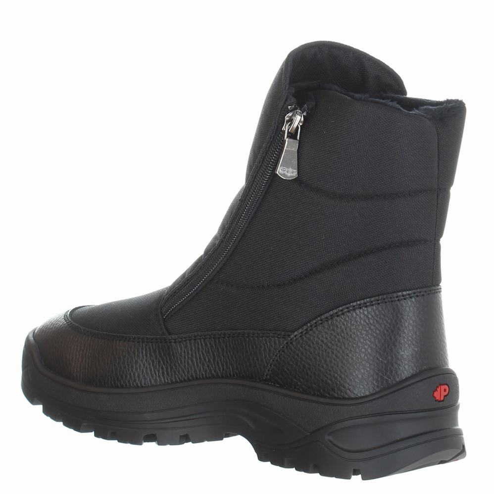 Black Men's Pajar Racer Ice Gripper Snow Boots | MQN6888BX