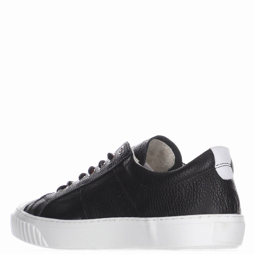 Black Men's Pajar Trevor Leather Sneakers | EEE6722ZL