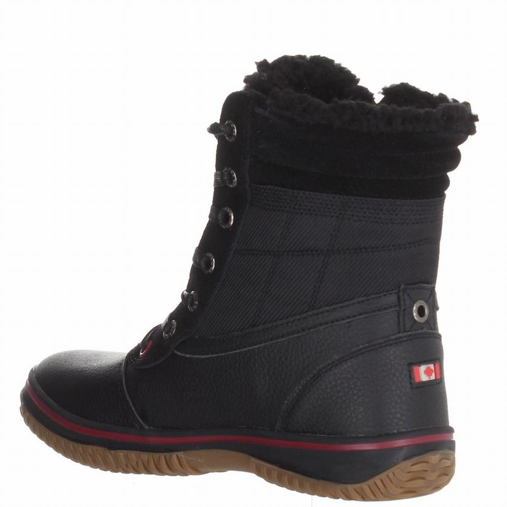 Black Men's Pajar Trooper Ice Gripper Winter Boots | MKF861BR