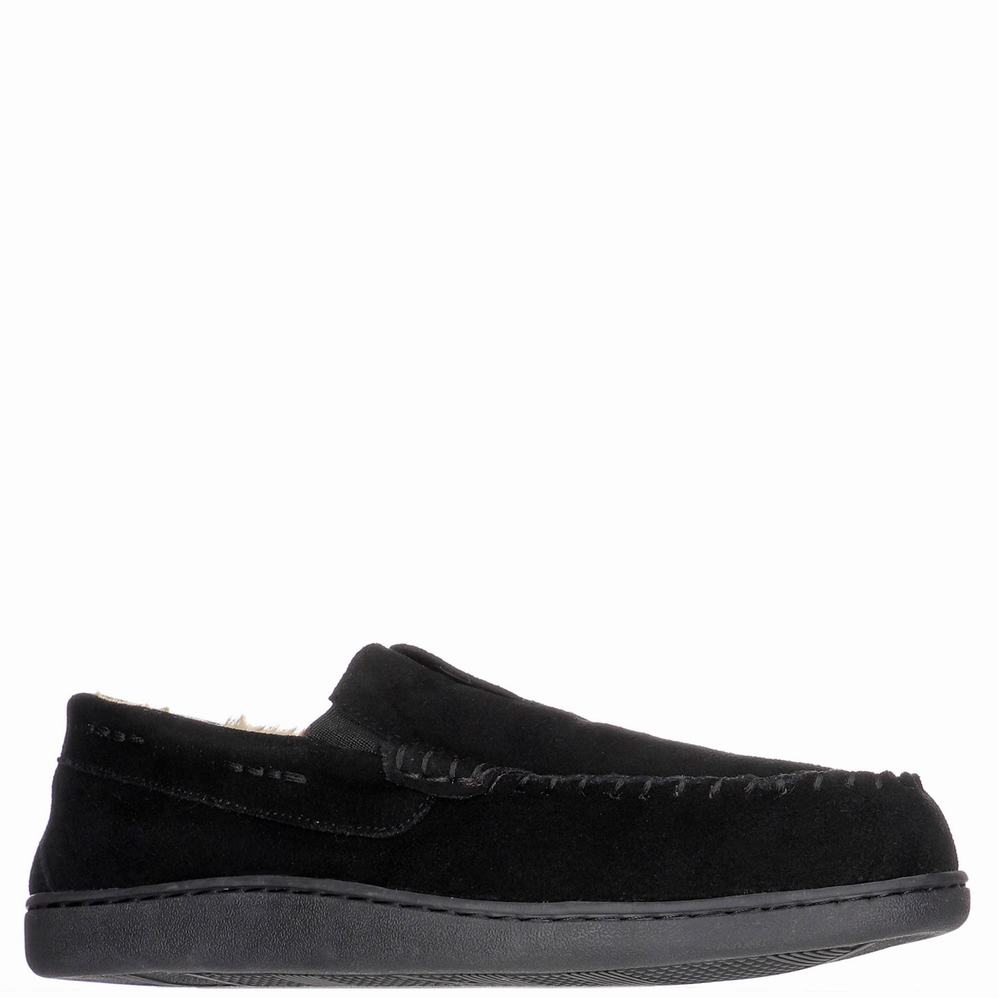 Black Men's Pajar Veneto Slippers | SRA6938SJ