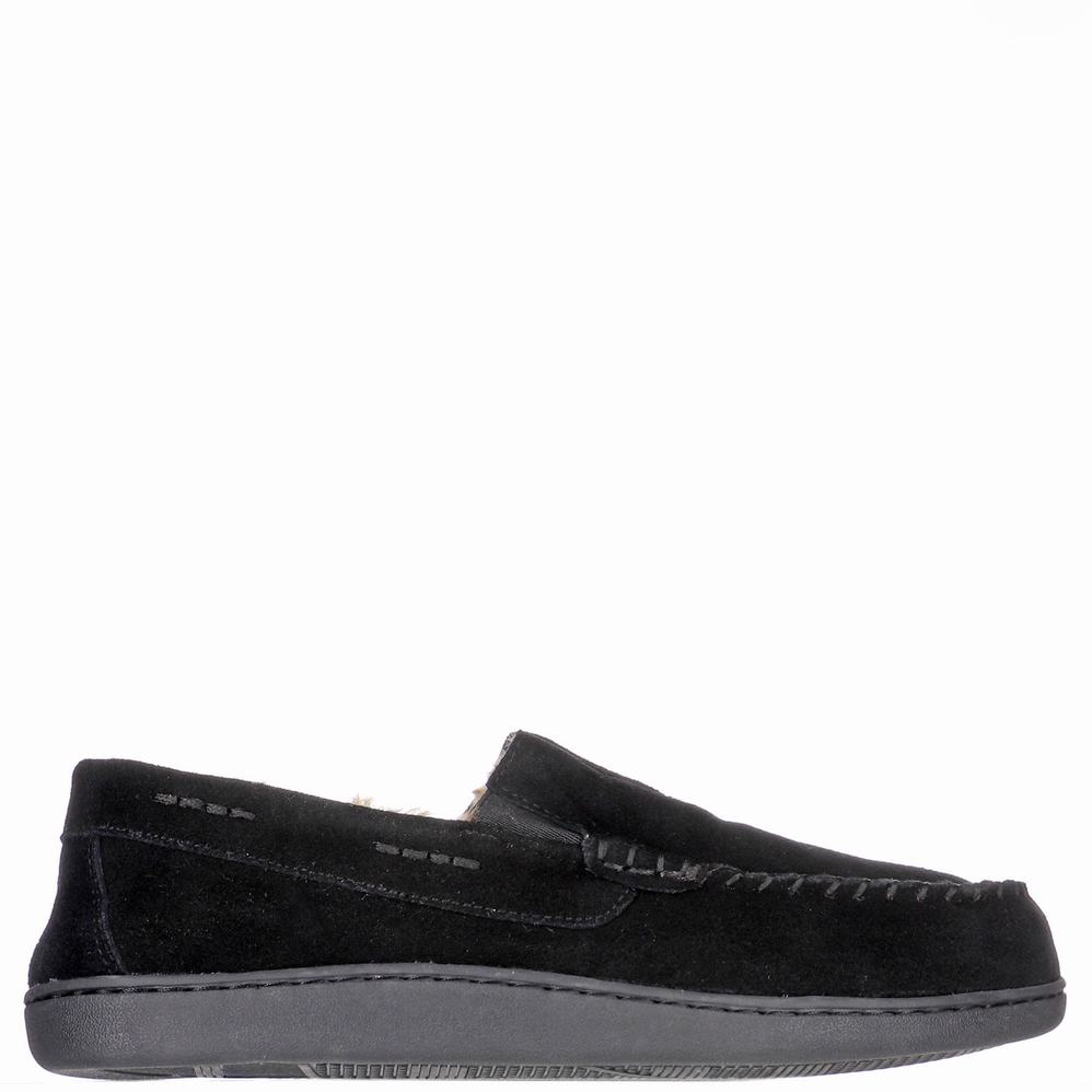 Black Men\'s Pajar Veneto Slippers | SRA6938SJ