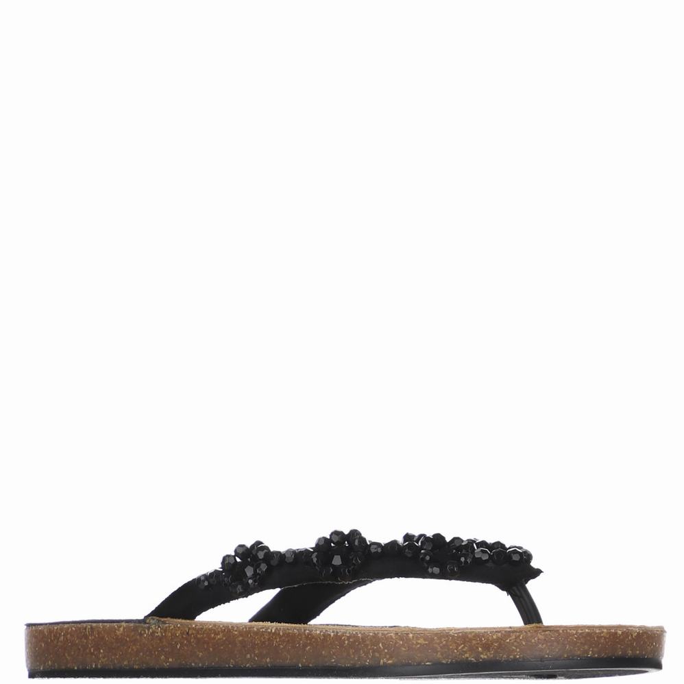 Black Women's Pajar Aruba Pedreria Flores Sandals | ISV5378JD