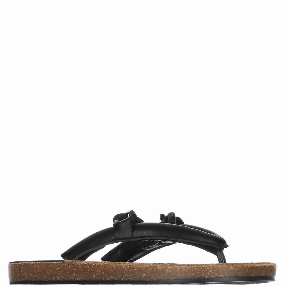 Black Women's Pajar Calipso Cadena Sandals | CJM564CO