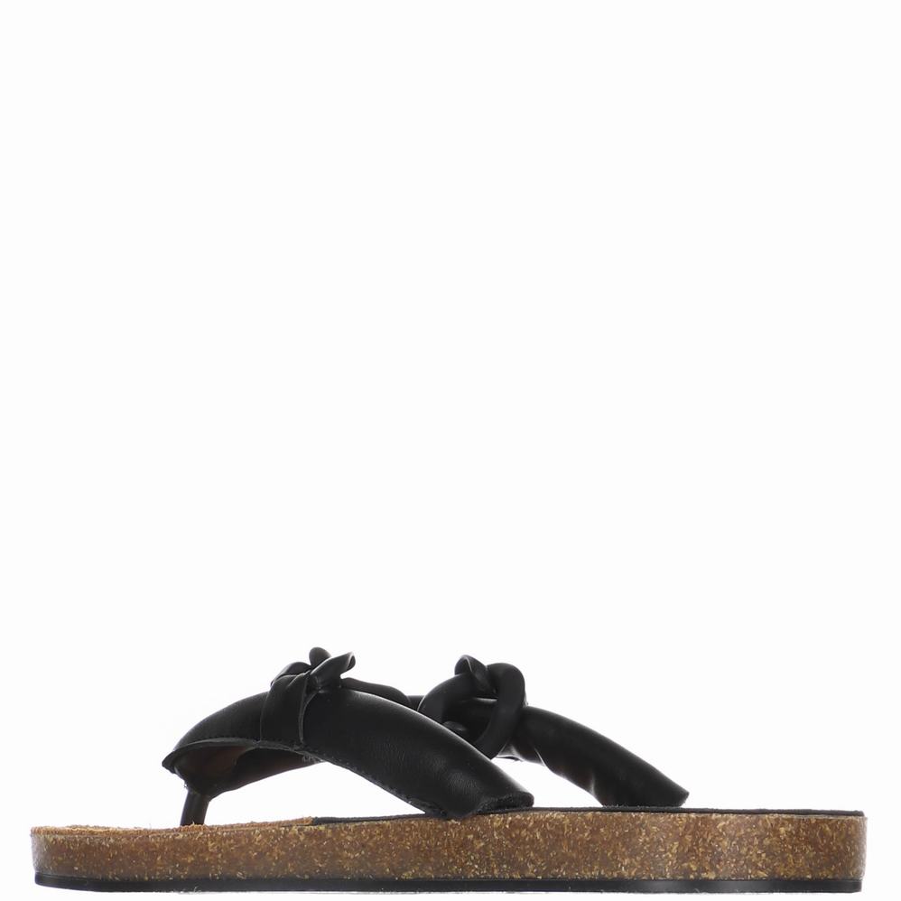 Black Women's Pajar Calipso Cadena Sandals | CJM564CO