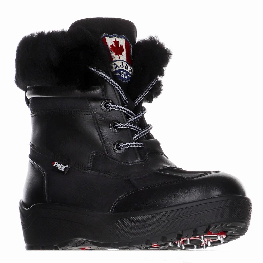 Black Women's Pajar Kelly P Ice Gripper Snow Boots | RDB5480JE