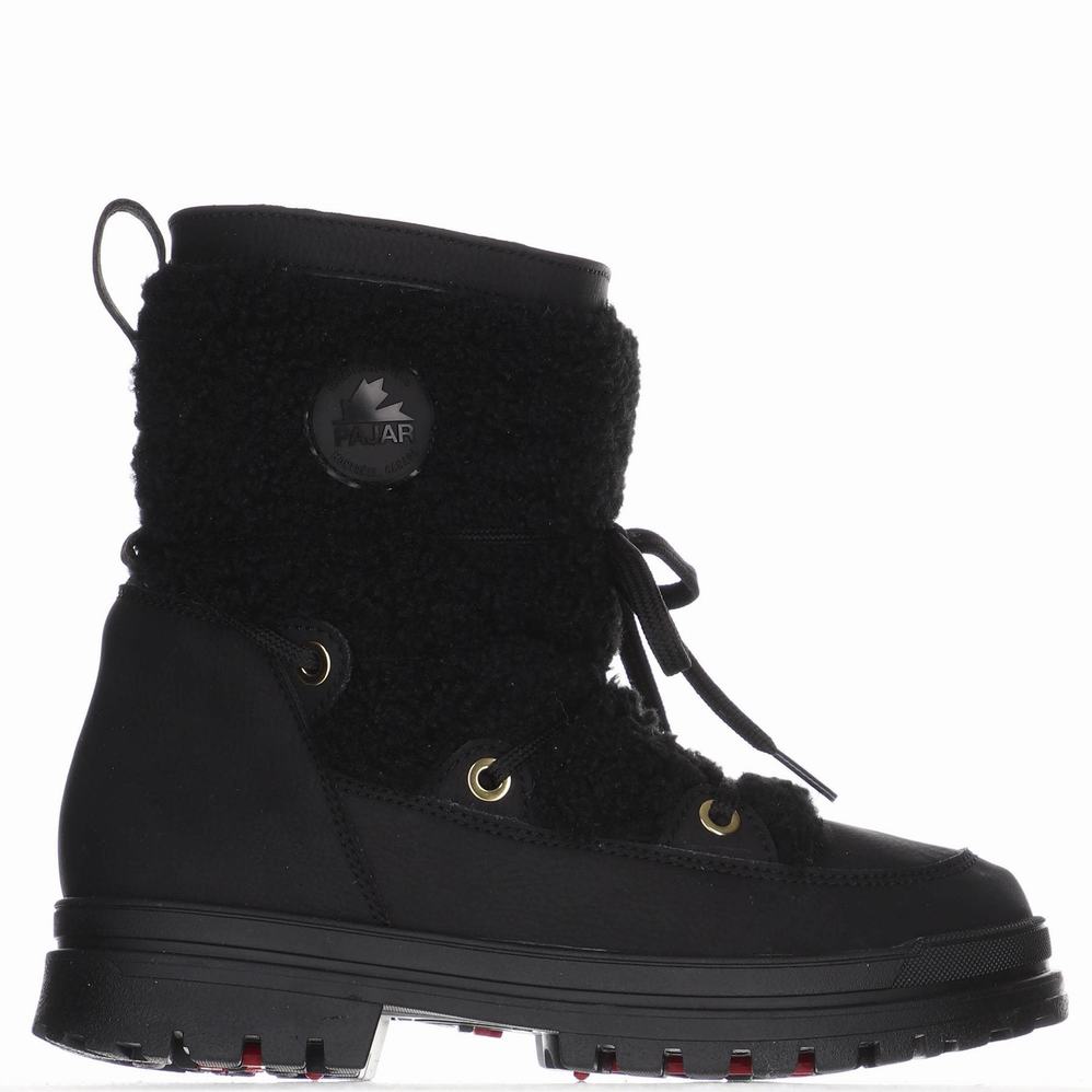 Black Women\'s Pajar Maxine Ice Gripper Winter Boots | VMV4823VN