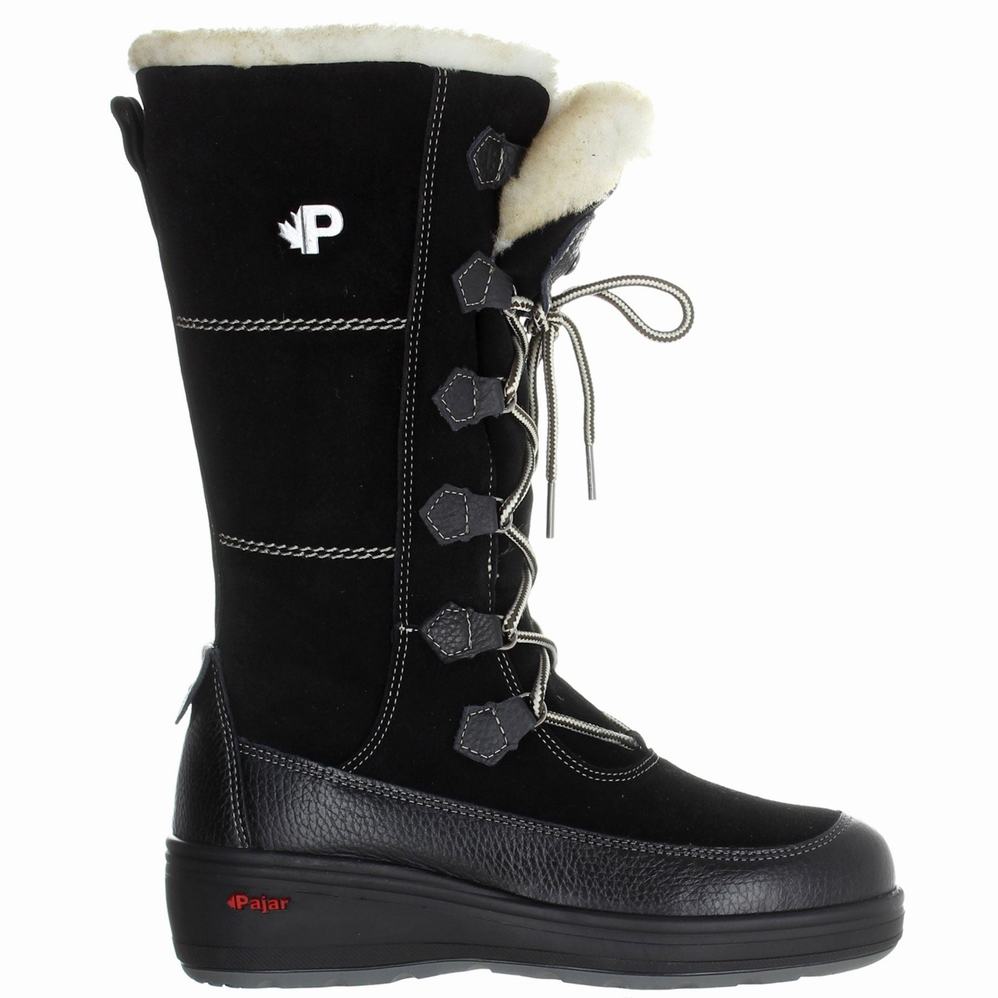 Black Women\'s Pajar Nicole Ice Gripper Snow Boots | OUH8416YO