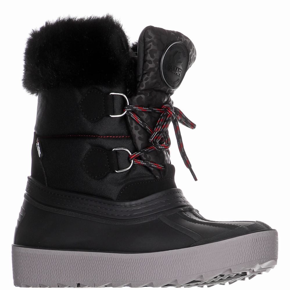 Black Women's Pajar Opal Ice Gripper Snow Boots | MSE4864XZ