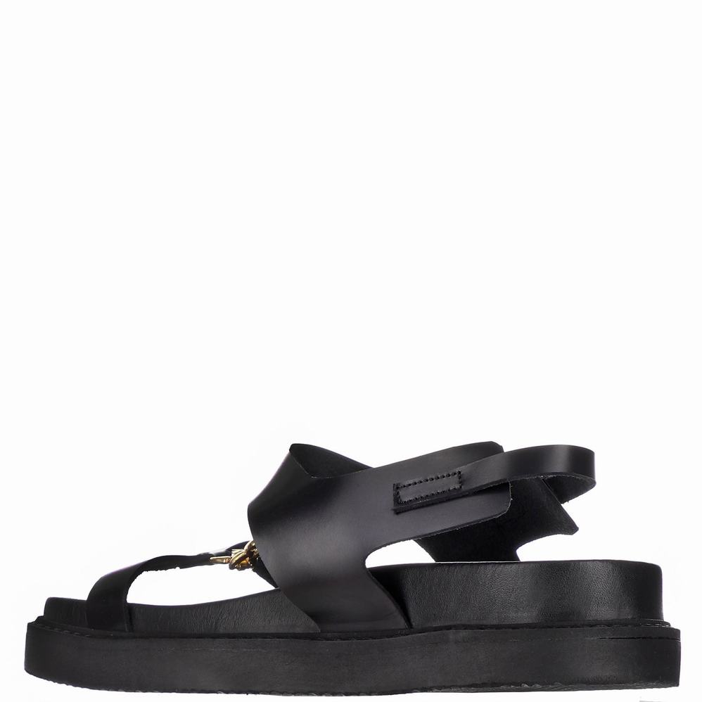 Black Women's Pajar Romana Sandals | CMC3229EP