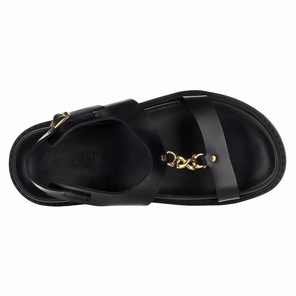 Black Women's Pajar Romana Sandals | CMC3229EP