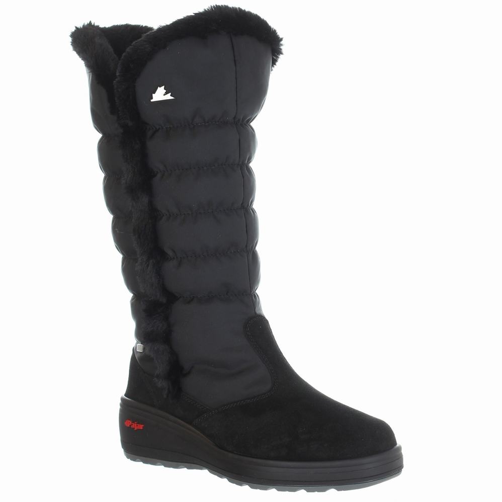 Black Women's Pajar Sira Ice Gripper Snow Boots | IHD4527QS