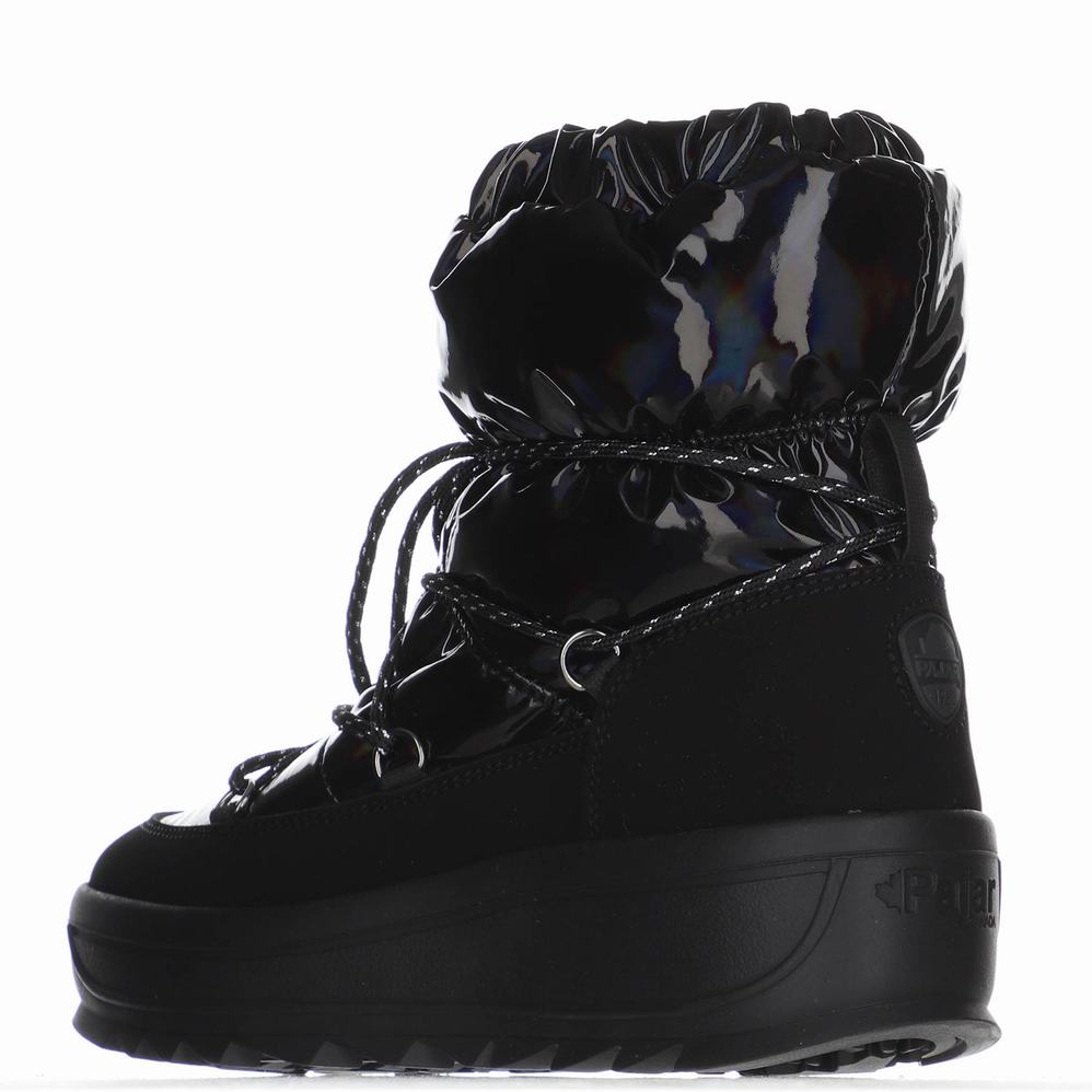 Black Women's Pajar Taya Nylon Ice Gripper Snow Boots | ULE447EE