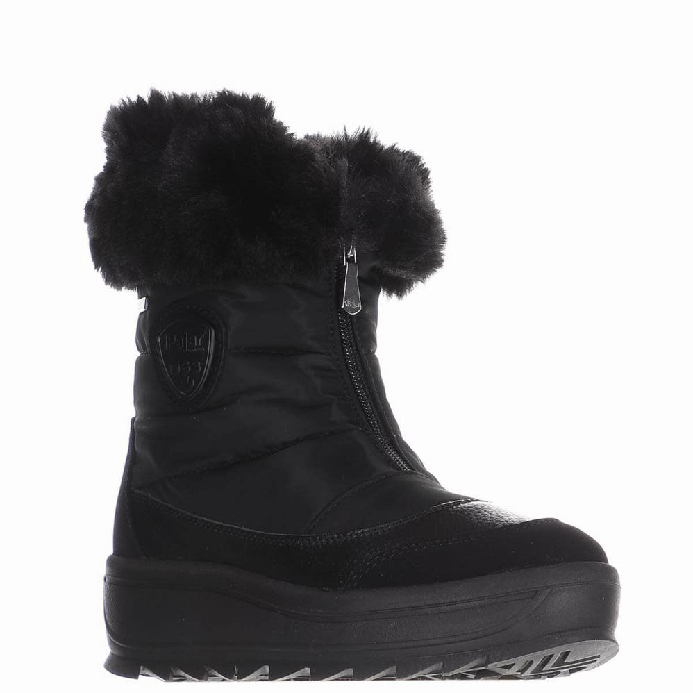 Black Women's Pajar Temoen Ice Gripper Snow Boots | IYG3926FZ