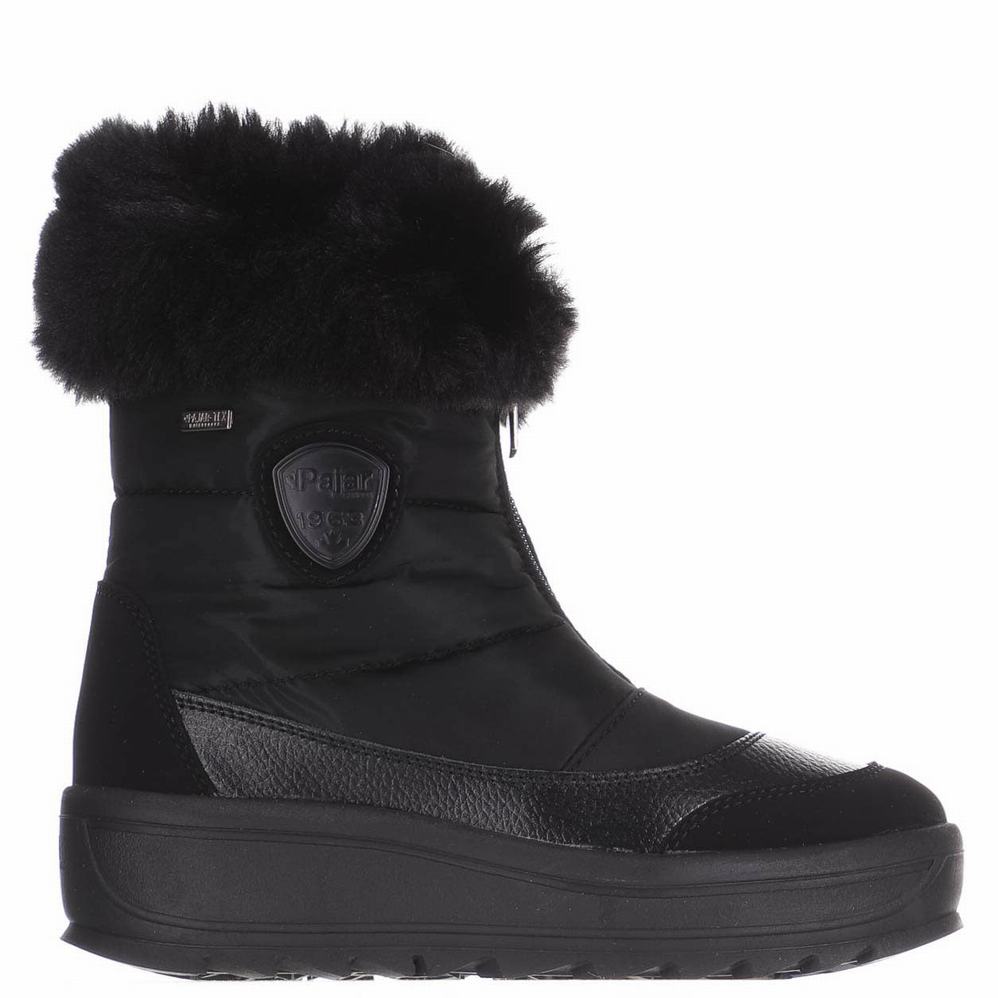 Black Women\'s Pajar Temoen Ice Gripper Snow Boots | IYG3926FZ