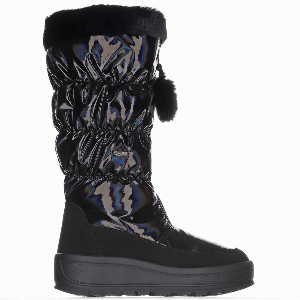 Black Women\'s Pajar Toboggan 2.0/Hologram Ice Gripper Snow Boots | BRY4425YQ