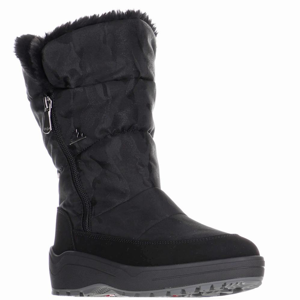 Black Women's Pajar Valentina Ice Gripper Snow Boots | MJW639VX