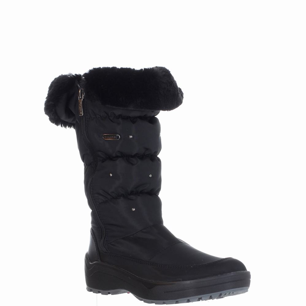 Black Women's Pajar Varsovie-2 Ice Gripper Snow Boots | KEJ2816ZH