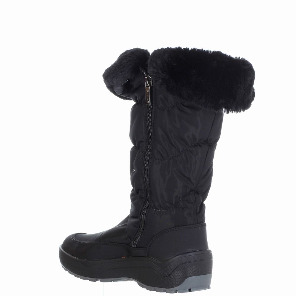 Black Women's Pajar Varsovie-2 Ice Gripper Snow Boots | KEJ2816ZH