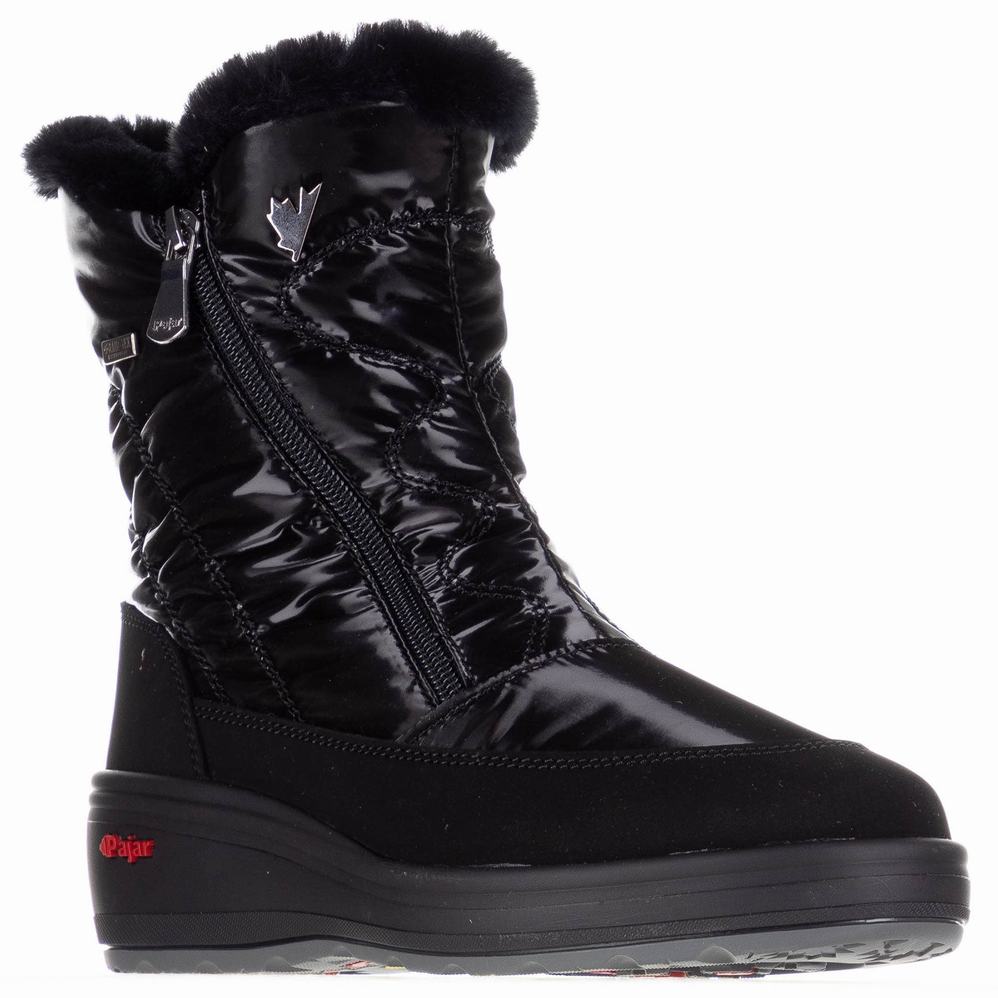 Black Women's Pajar Veronica 2.0 Ice Gripper Snow Boots | NJY684CV