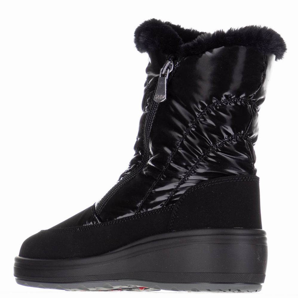 Black Women's Pajar Veronica 2.0 Ice Gripper Snow Boots | NJY684CV