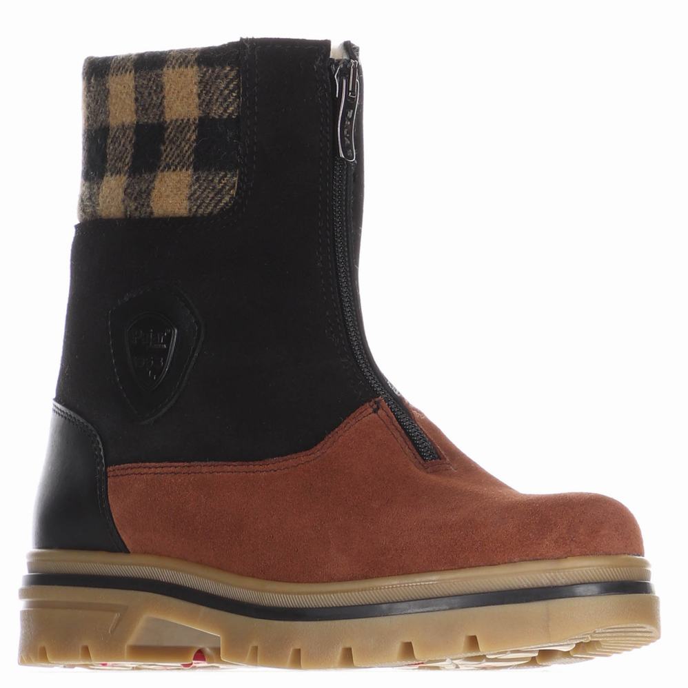 Brown Black Women's Pajar Patch Ice Gripper Winter Boots | ATR2628XU