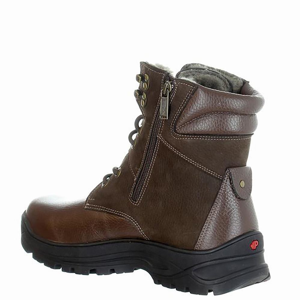 Dark Brown Men's Pajar Alex G Ice Gripper Winter Boots | BXD7182CA