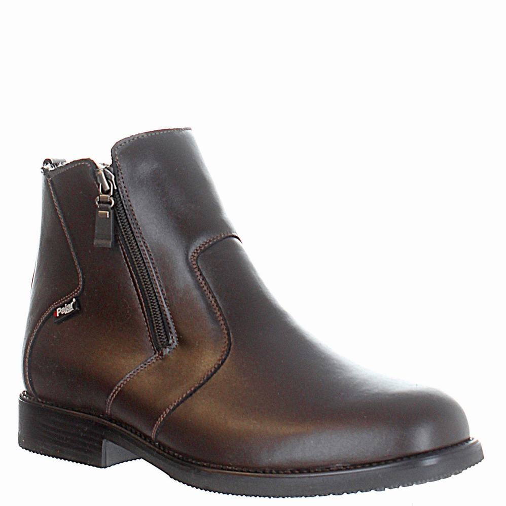 Dark Brown Men's Pajar Bili Boots | LVC99RA