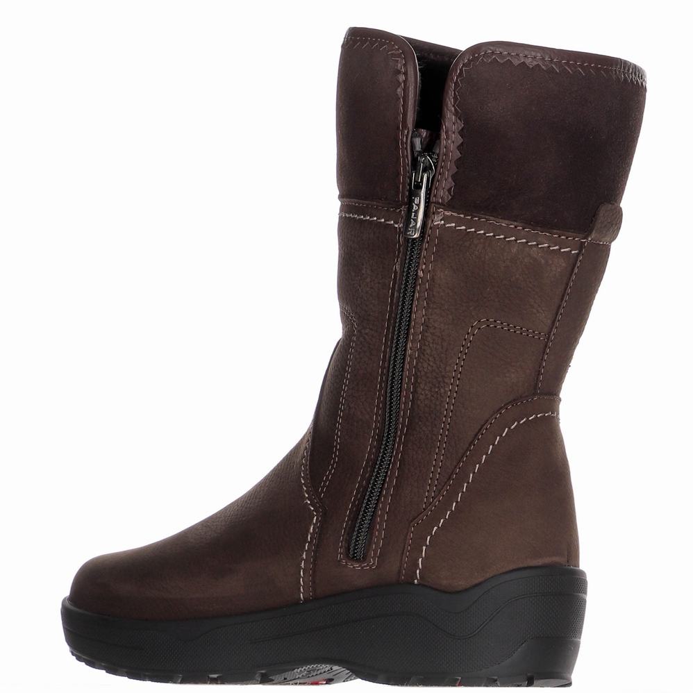 Dark Brown Women's Pajar Emma P Ice Gripper Winter Boots | IQD2654ZB