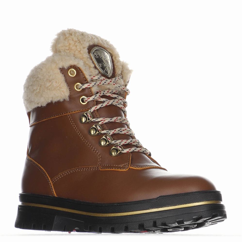 Dark Brown Women's Pajar Maya Ice Gripper Winter Boots | XGU5815RK