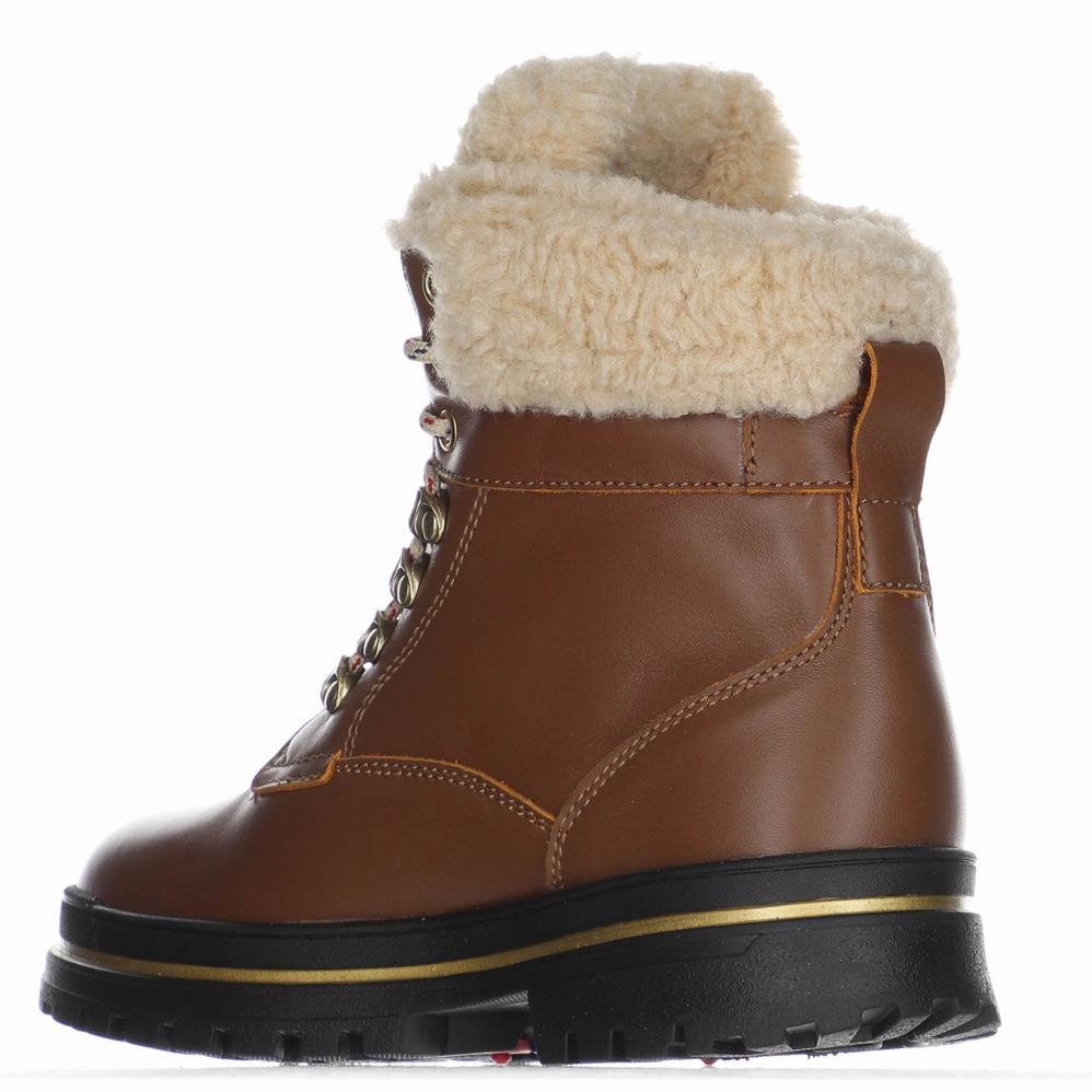 Dark Brown Women's Pajar Maya Ice Gripper Winter Boots | XGU5815RK