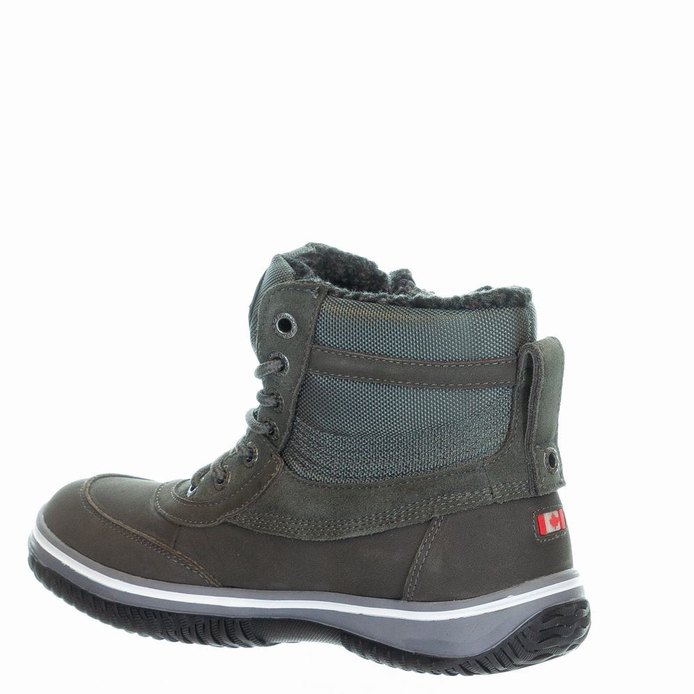 Dark Grey Men's Pajar Gearson Ice Gripper Winter Boots | CYU8435IN