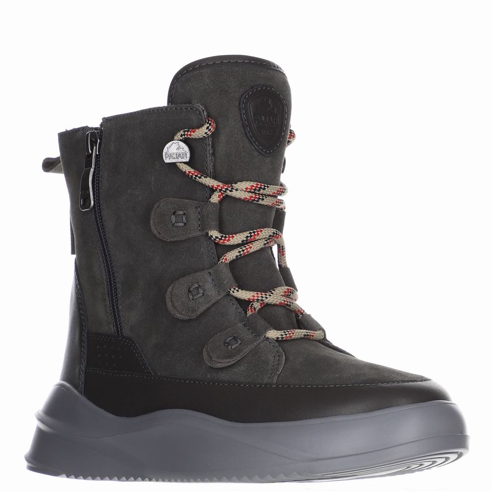 Dark Grey Women's Pajar Addison Ice Gripper Winter Boots | YGK8954JF