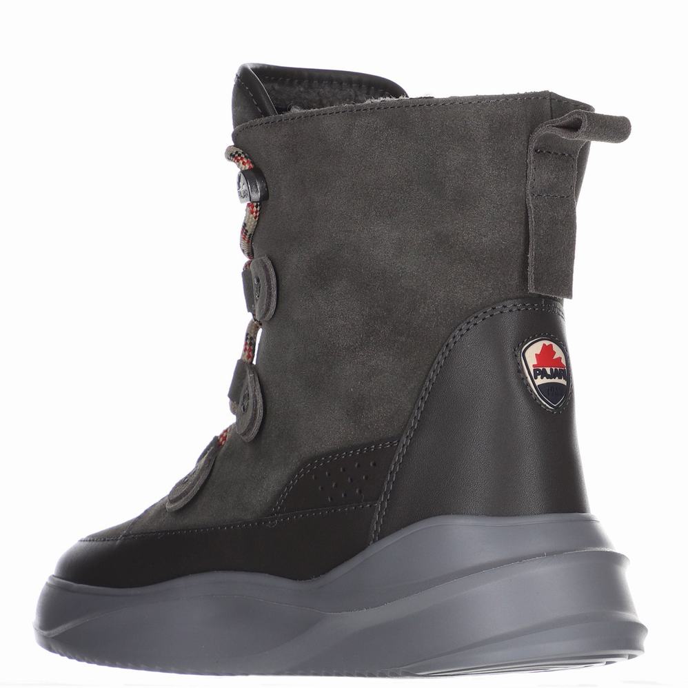 Dark Grey Women's Pajar Addison Ice Gripper Winter Boots | YGK8954JF