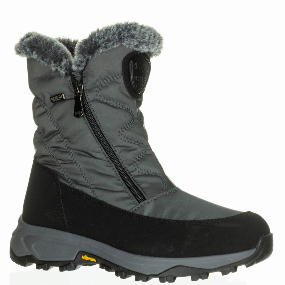 Dark Grey Women's Pajar Tiare Ice Gripper Snow Boots | EWV5467SO