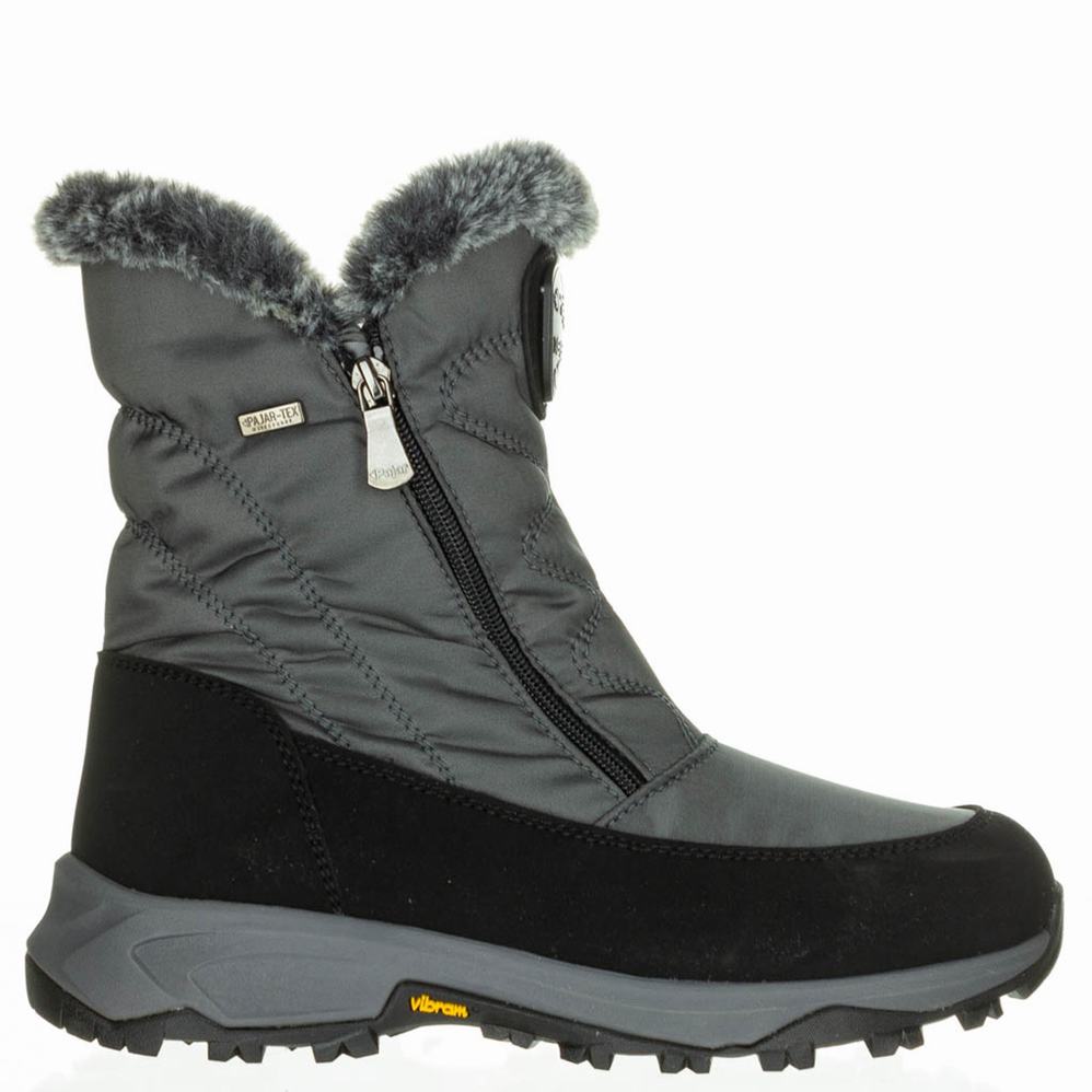 Dark Grey Women\'s Pajar Tiare Ice Gripper Snow Boots | EWV5467SO