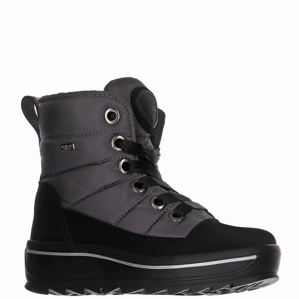 Deep Grey Women's Pajar Tyra Ice Gripper Snow Boots | TMQ3489BJ