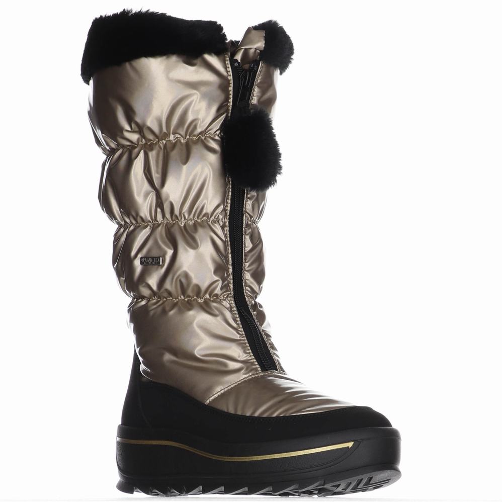 Gold Women's Pajar Toboggan 2.0/Hologram Ice Gripper Snow Boots | XSZ6413LA