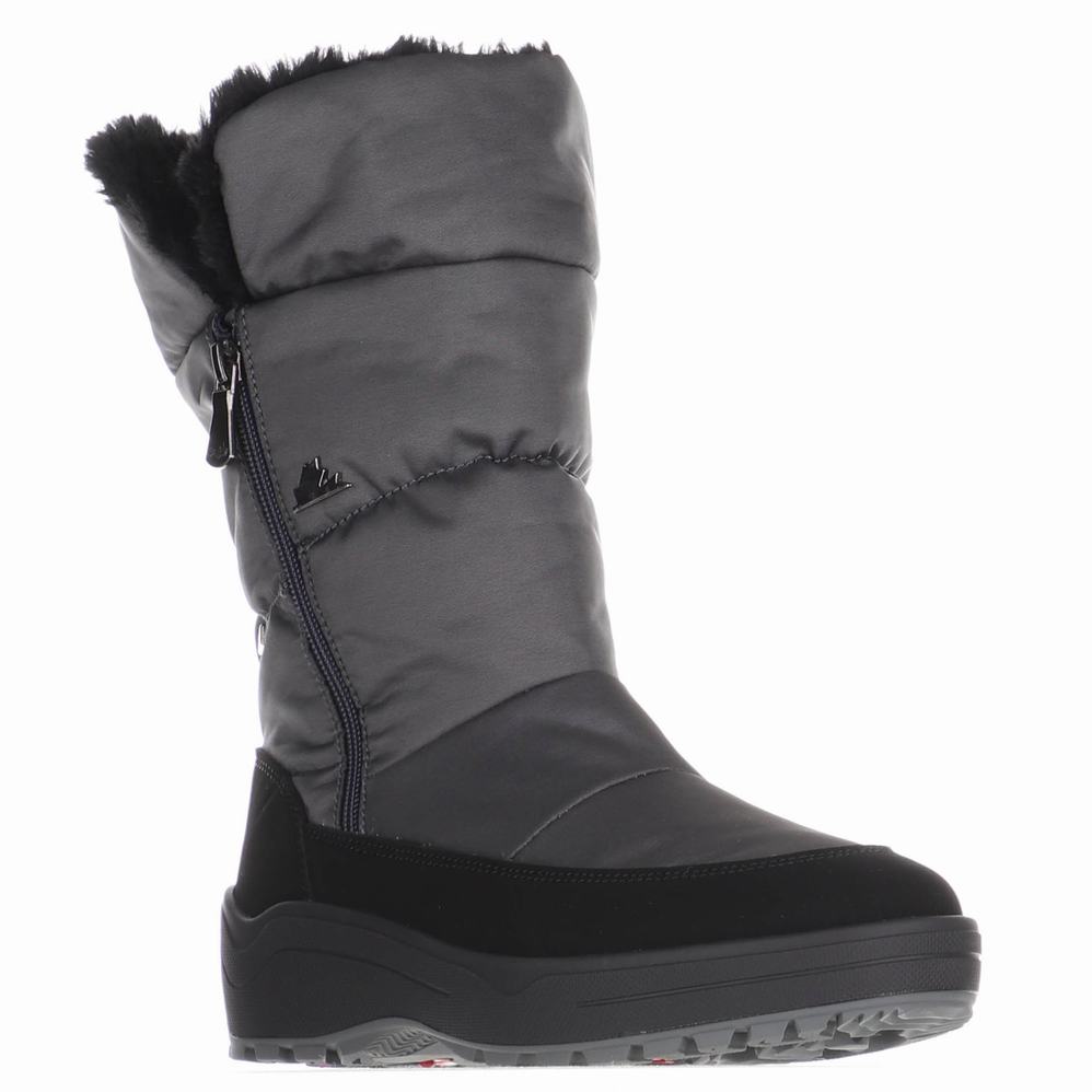 Grey Women's Pajar Valentina Ice Gripper Snow Boots | YIC7081KC