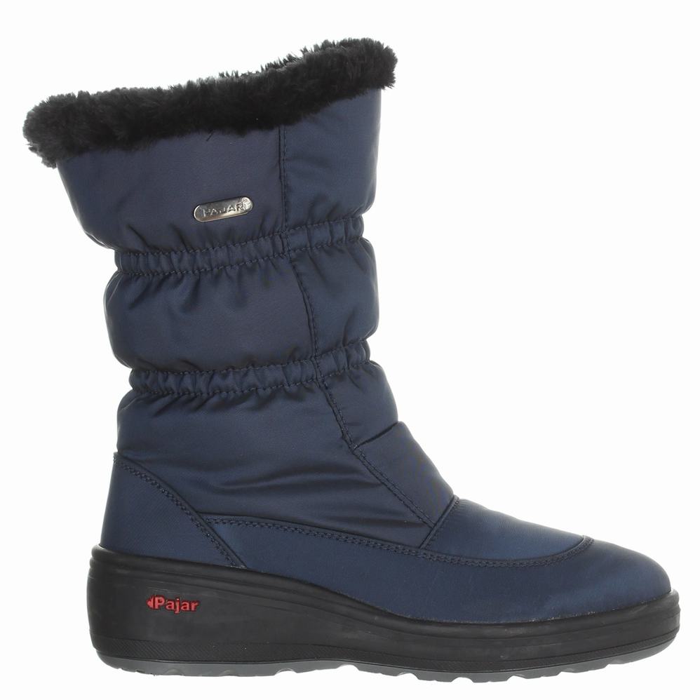 Navy Women\'s Pajar Snowcap-2 Ice Gripper Snow Boots | AZJ717VP