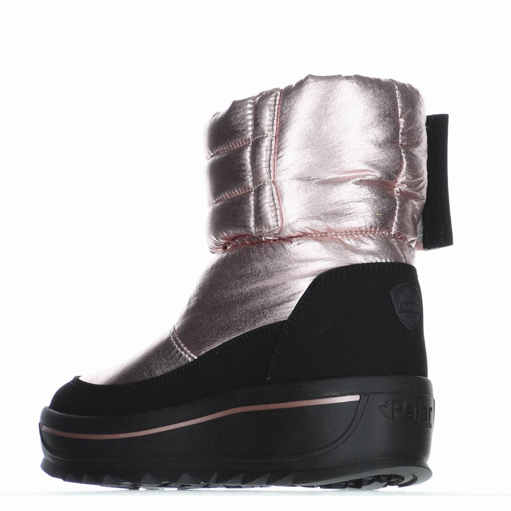 Pink Gold Women's Pajar Tarina Ice Gripper Snow Boots | MIE5716UC