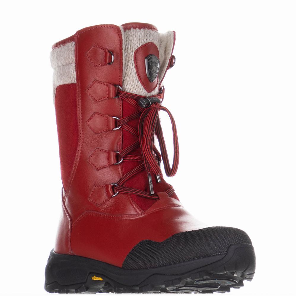 Red Women's Pajar Marianne Ice Gripper Snow Boots | YFG7422VO