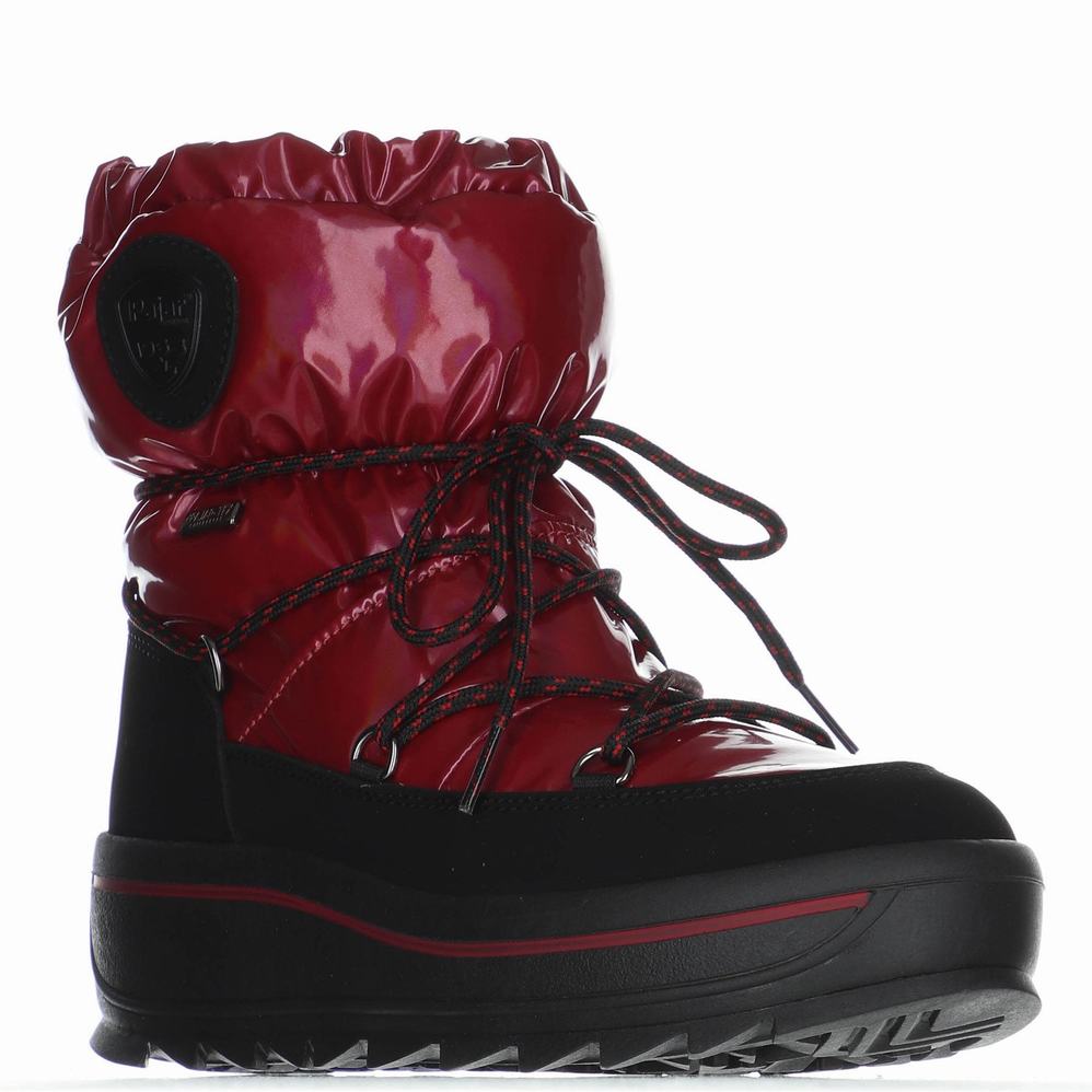 Red Women's Pajar Taya Nylon Ice Gripper Snow Boots | BAK504RX