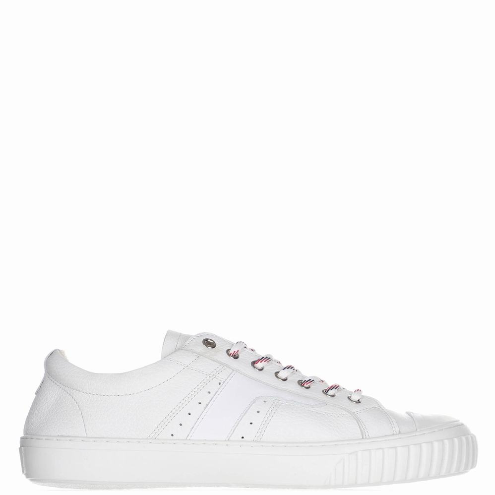 White Men\'s Pajar Trevor Leather Sneakers | NOH6860JE